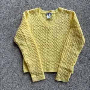 Cotton Emporium Sunny Yellow V-Neck Sweater